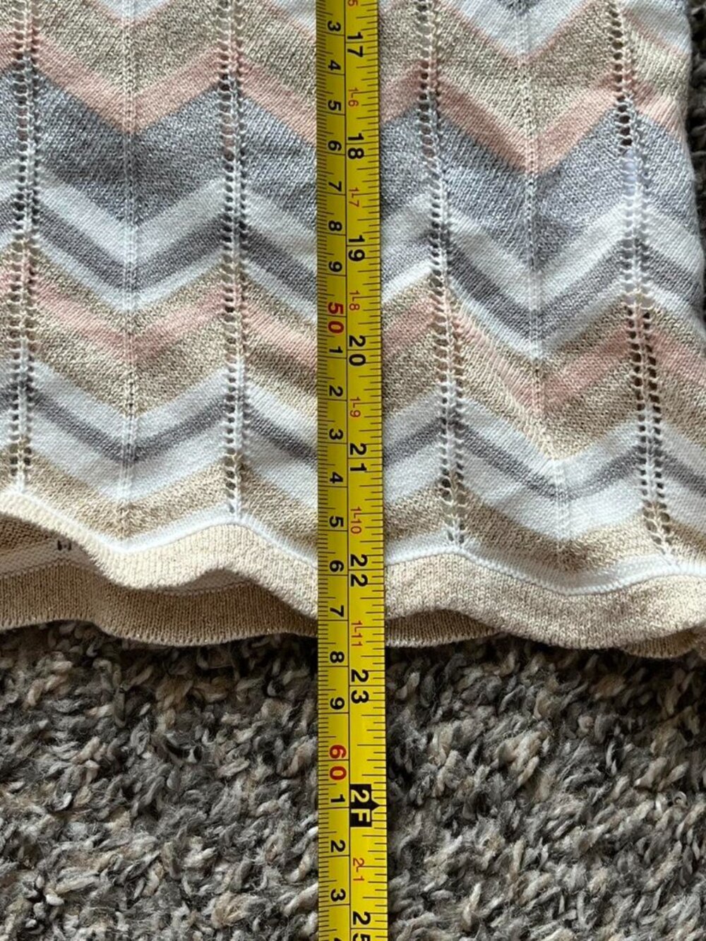 Alfred Dunner Metallic Chevron Patterned Blouse Wmn L Whimsy Cottagecore Boho - Picture 6 of 6